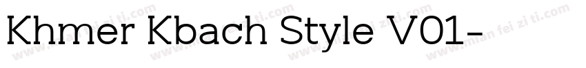 Khmer Kbach Style V01字体转换